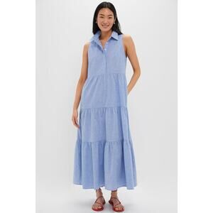 POMANDER PLACE Chambray Sleeveless Mabel Maxi Dress Size XXL NWT